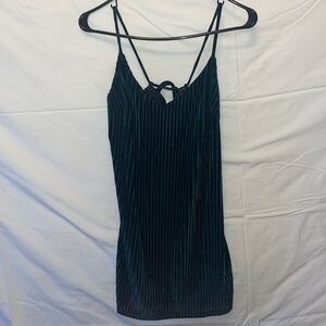 Fanco | Mini Green Velvet Dress | Size Small